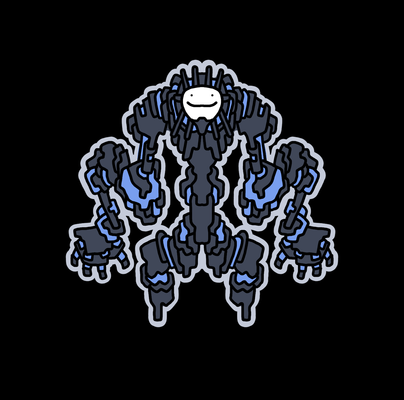Ektonaut 4 vinyl die cut sticker