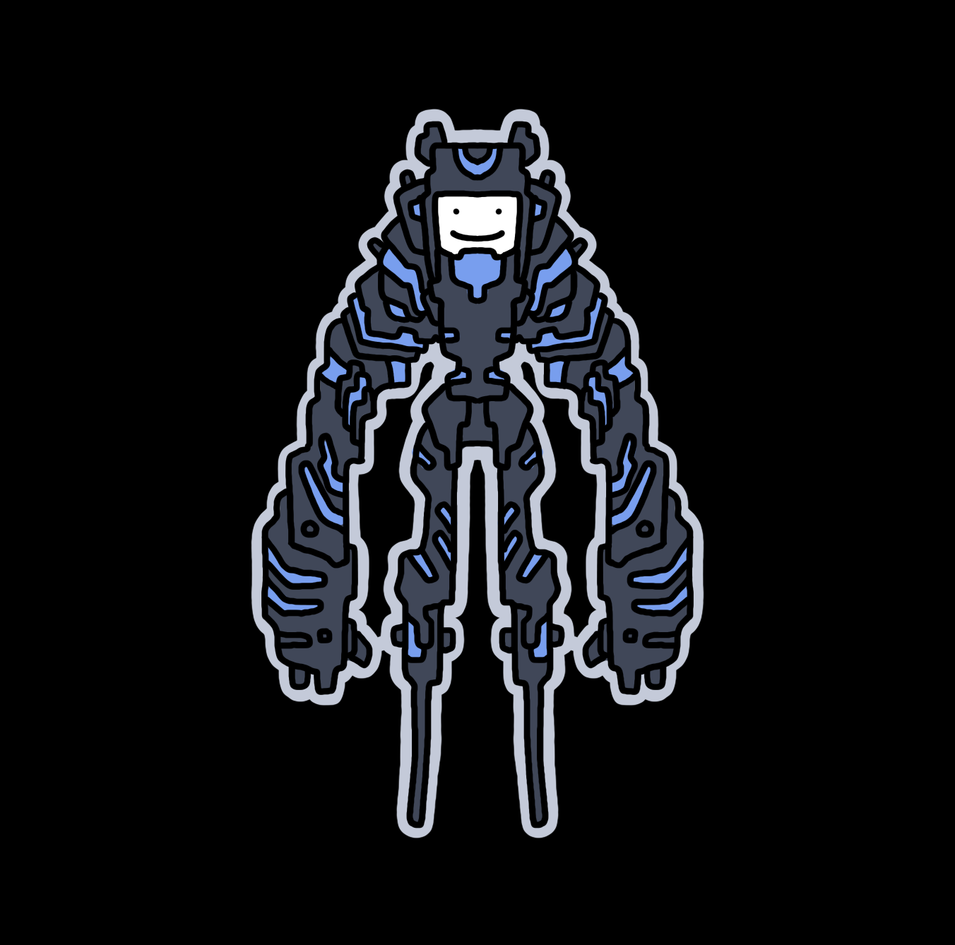 Ektonaut 3 vinyl die cut sticker