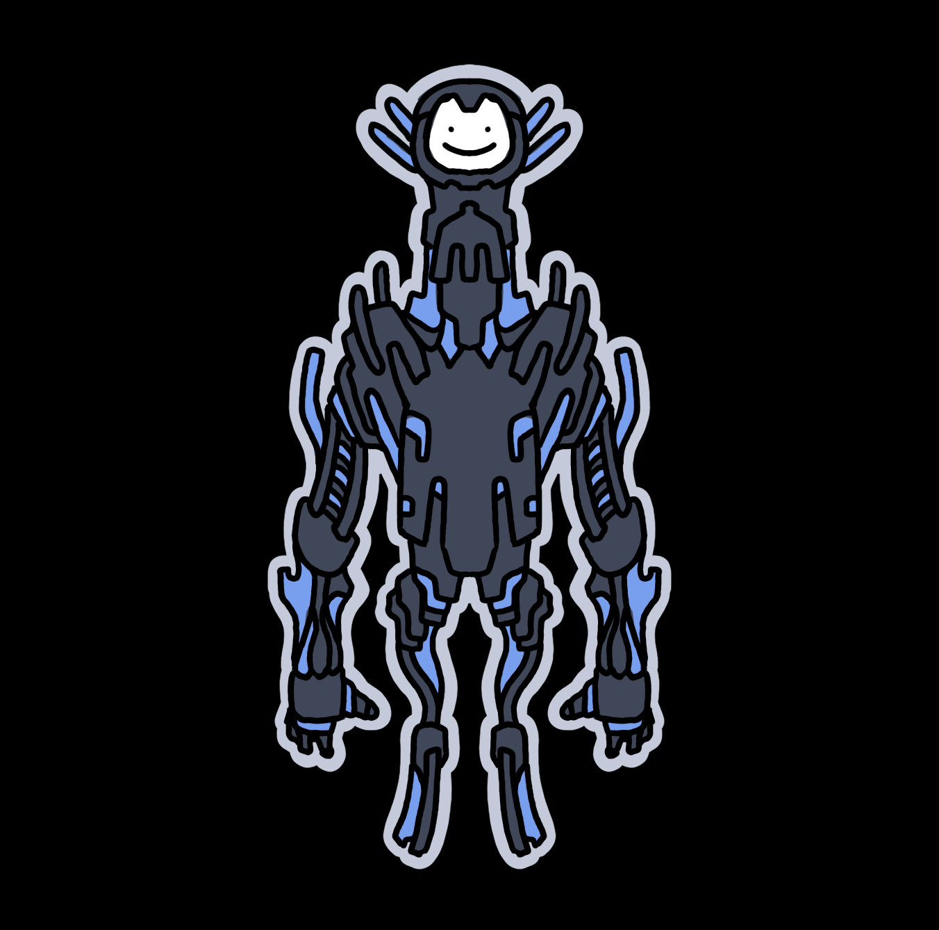 Ektonaut 2 vinyl die cut sticker