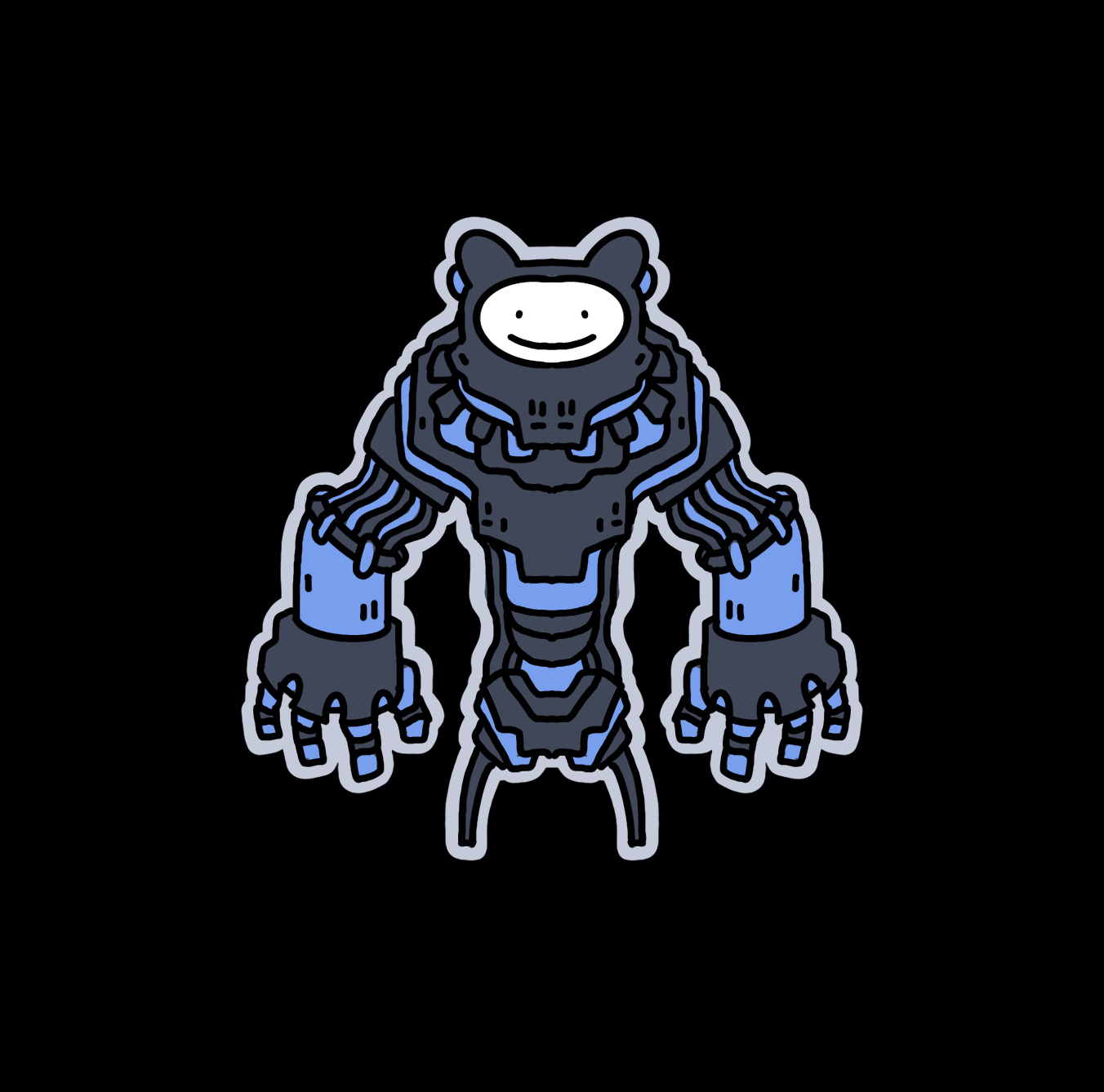 Ektonaut 8 vinyl die cut sticker