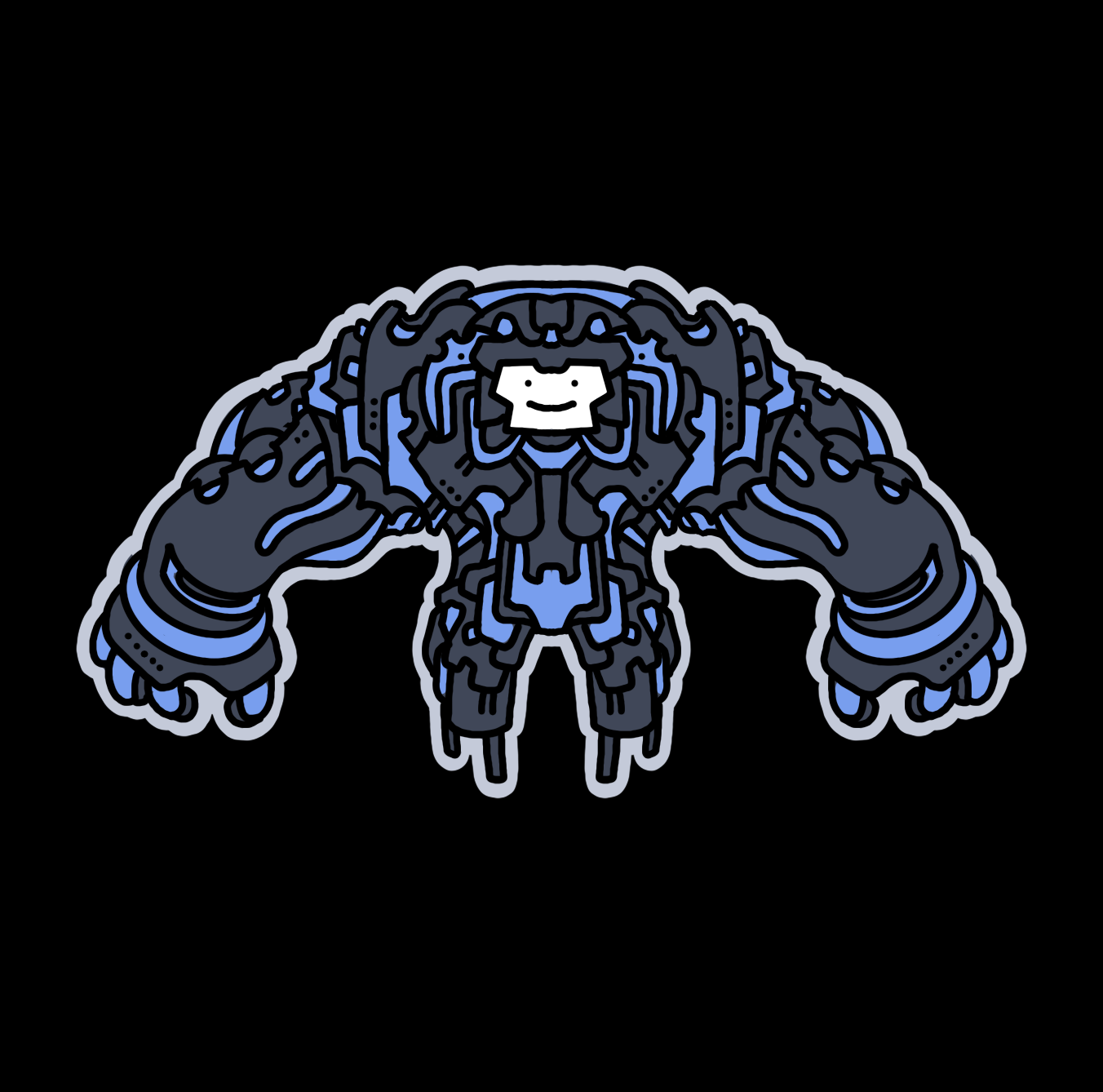 Ektonaut 6 vinyl die cut sticker