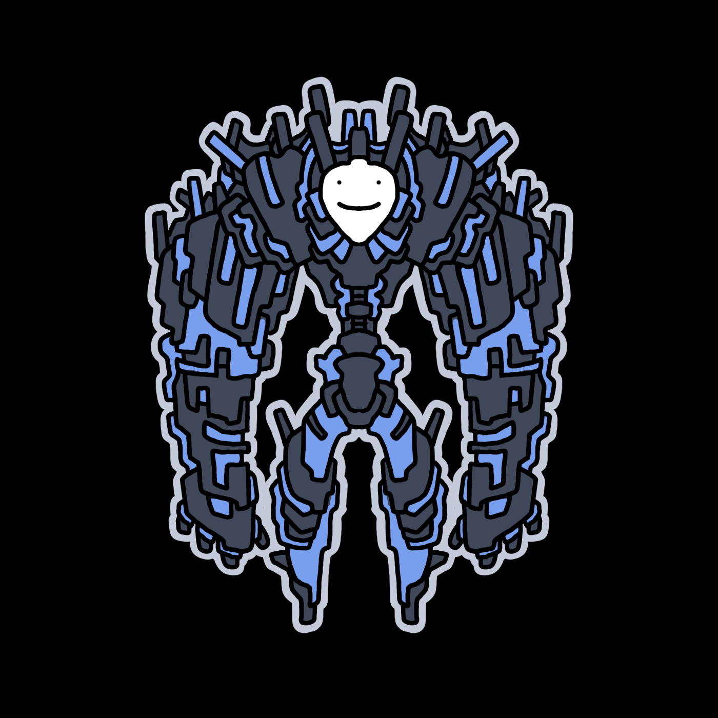 Ektonaut 7 vinyl die cut sticker